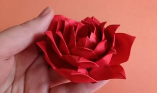 手工折纸（玫瑰花）怎样折